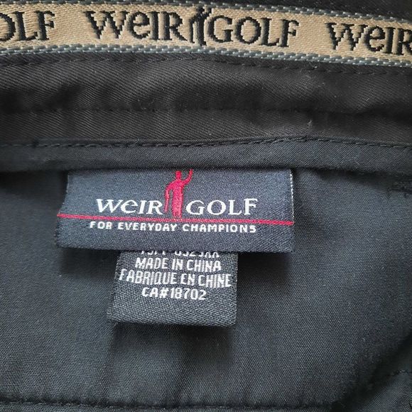 Weir Golf Black Classic Style Golf Pants Men's Size 34X30 - Picture 9 of 11